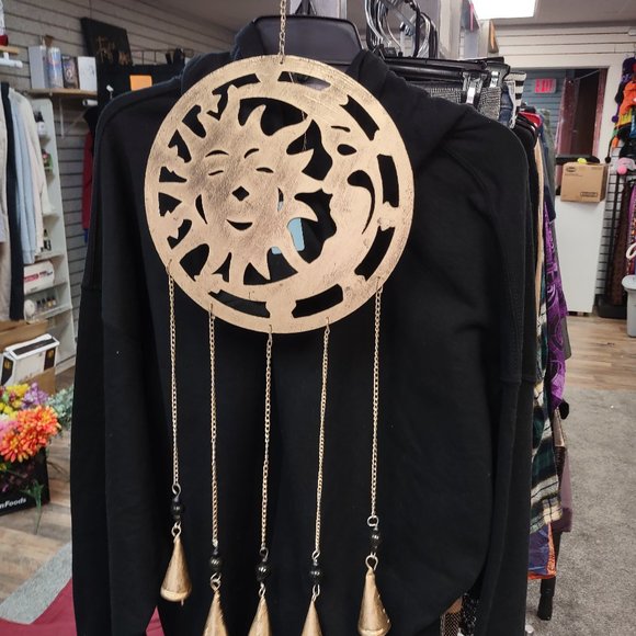 Sun and moon brass wind chimes - Picture 1 of 2